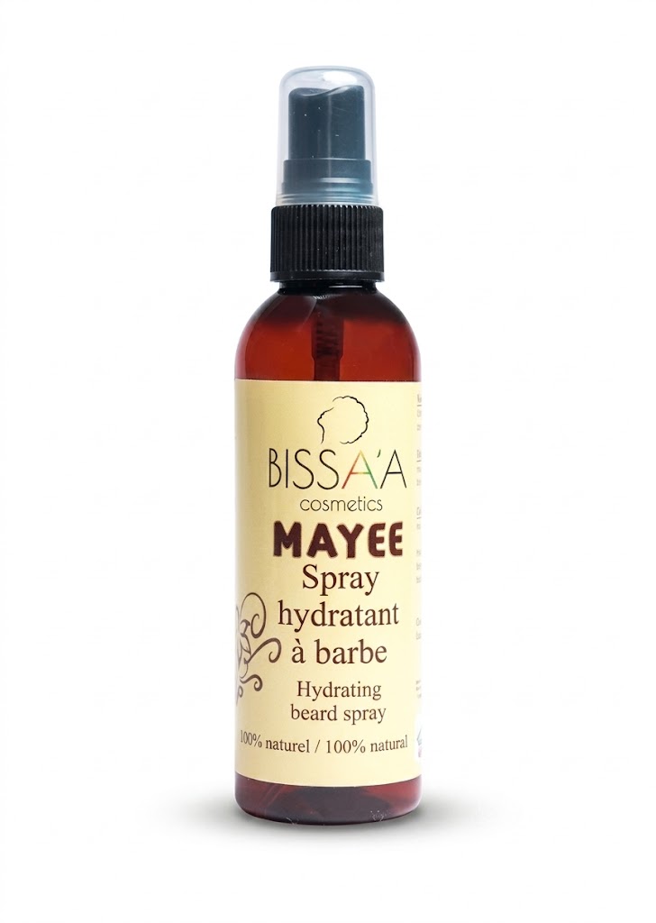 Spray hydratant pour la barbe de la gamme Maye