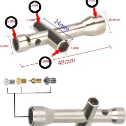Mini Cross Wrench Spanner M2 M2.5 M3 M4 for RC Mod