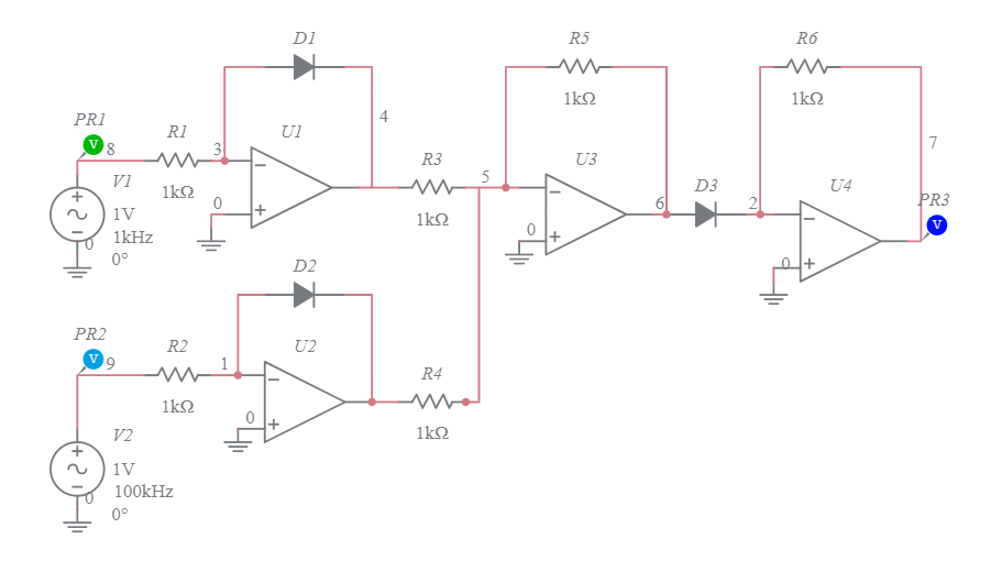 Analog Multiplier 1 Multisim Live