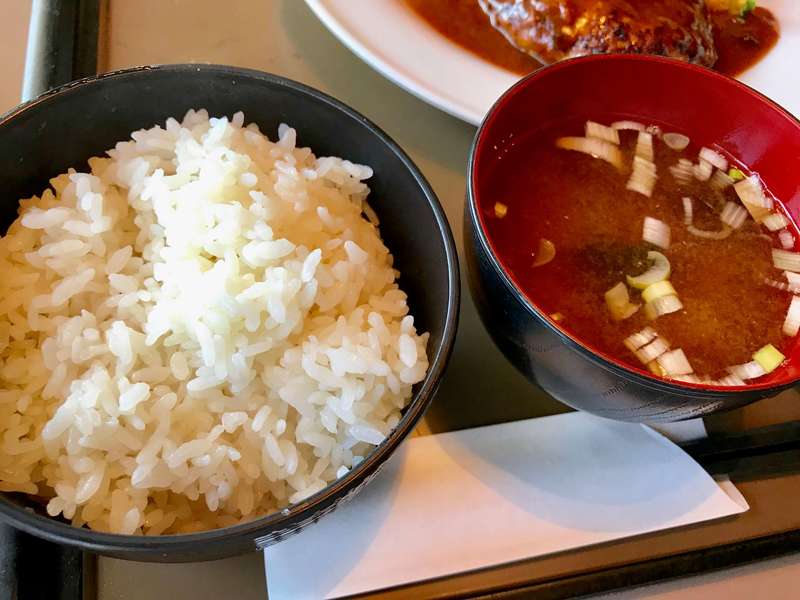 けやき北島店のご飯＆味噌汁