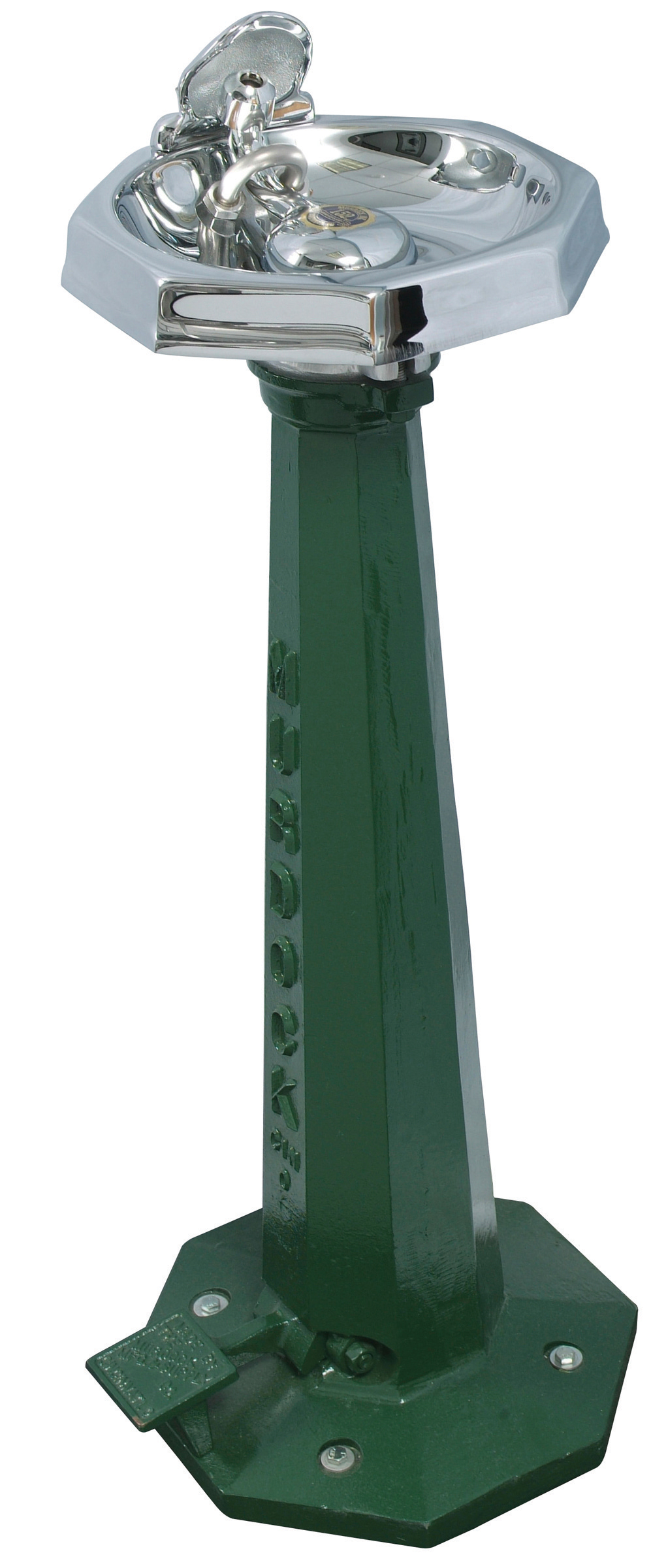 foot pedal operated octagonal bowl retro style drinking fountain murdock on how to drain outdoor water fountain