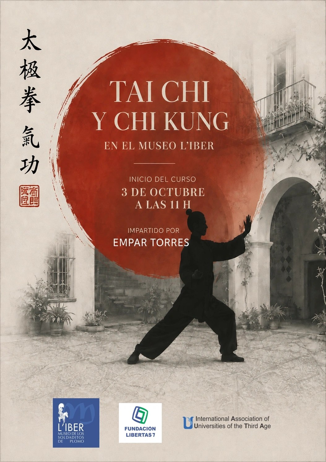 Cartel del curso de Tai Chi y Chi Kung en el Museo L’Iber impartido por Empar Torres