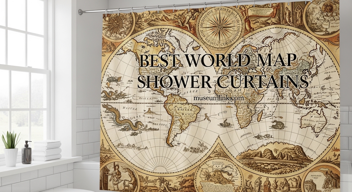 5 Best World Map Shower Curtains For Home Decor June 2026 Best World Map Shower Curtains 