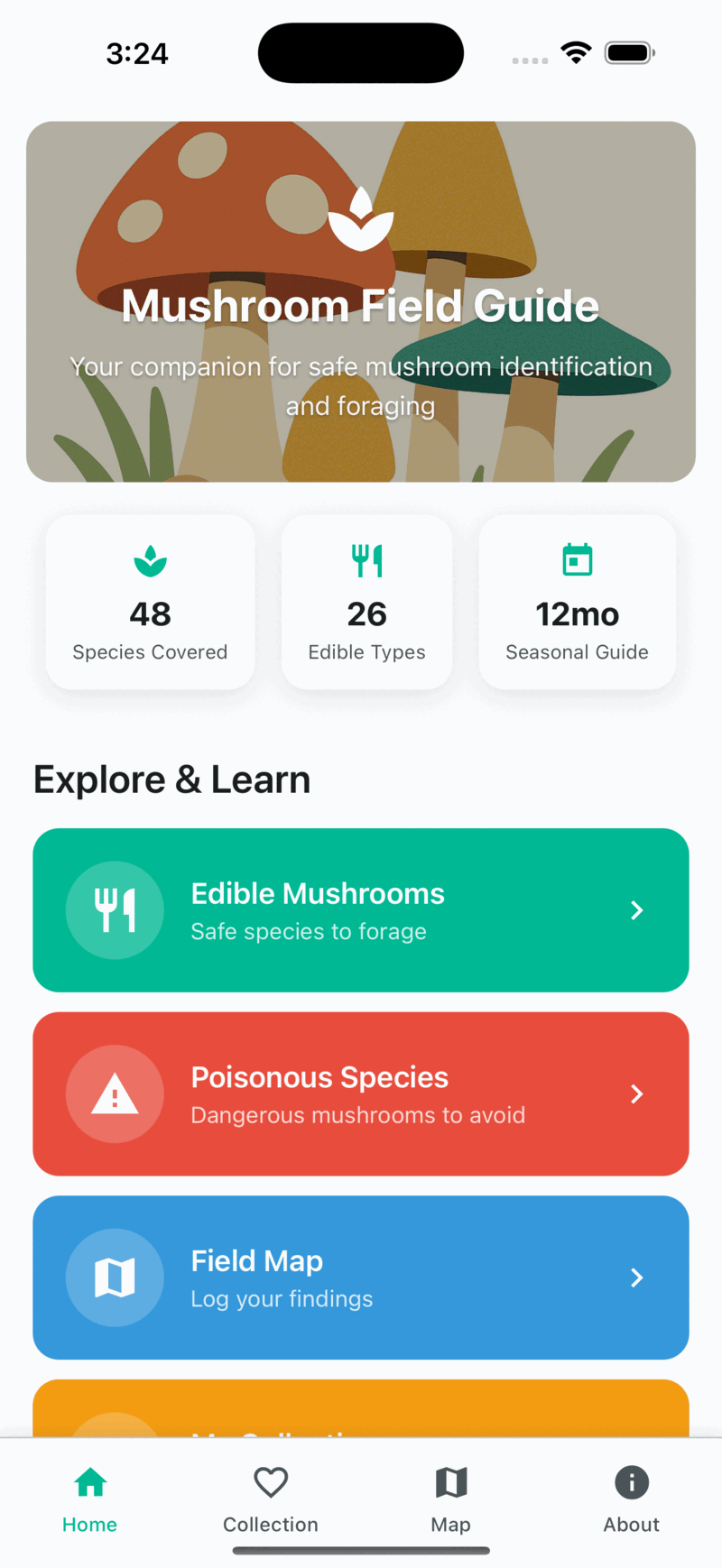 Offline Foraging Map Wild Mushroom Marketplace 2026 Mushroom Tracker Home Screen 