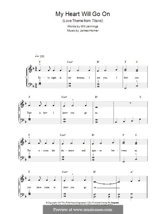 Learn piano songs like this with flowkey: Piano Version My Heart Will Go On Love Theme From Titanic By J Horner On Musicaneo