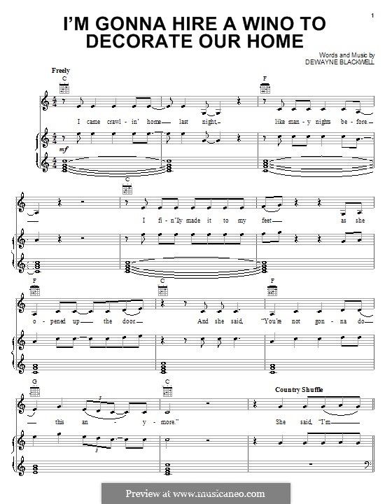 I'm gonna hire a wino to decorate our home (david frizzell) by d