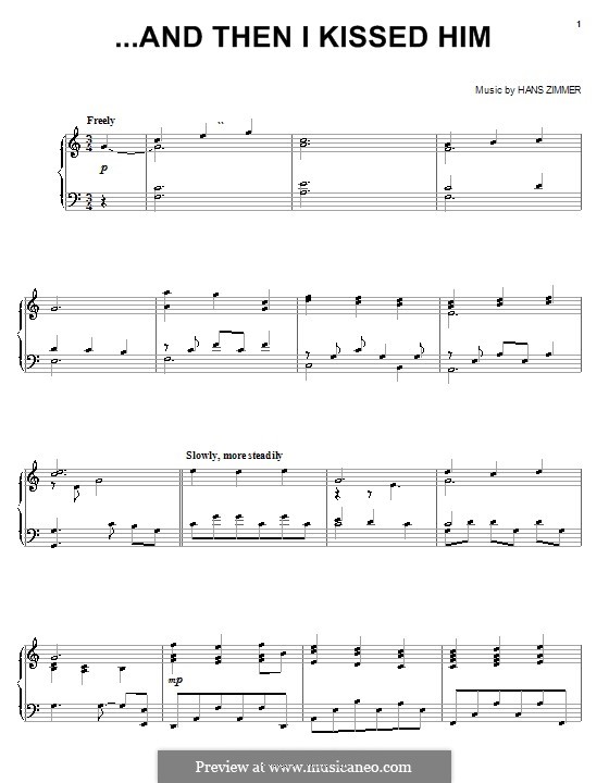 Printable sheet music file, 1 copy • 3 pages, id: And Then I Kissed Him From Pearl Harbor By H Zimmer On Musicaneo