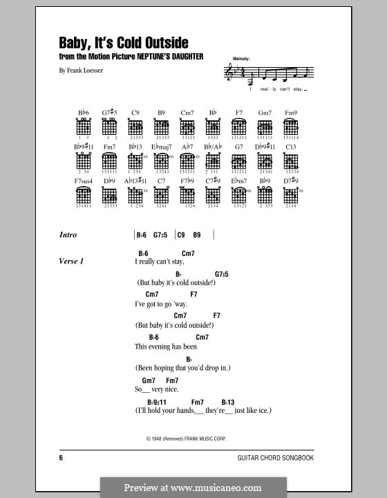 Download and print in pdf or midi free sheet music for baby its cold outside by misc christmas arranged by jherbert for piano (solo) Piano Vocal Version Baby It S Cold Outside By F Loesser On Musicaneo