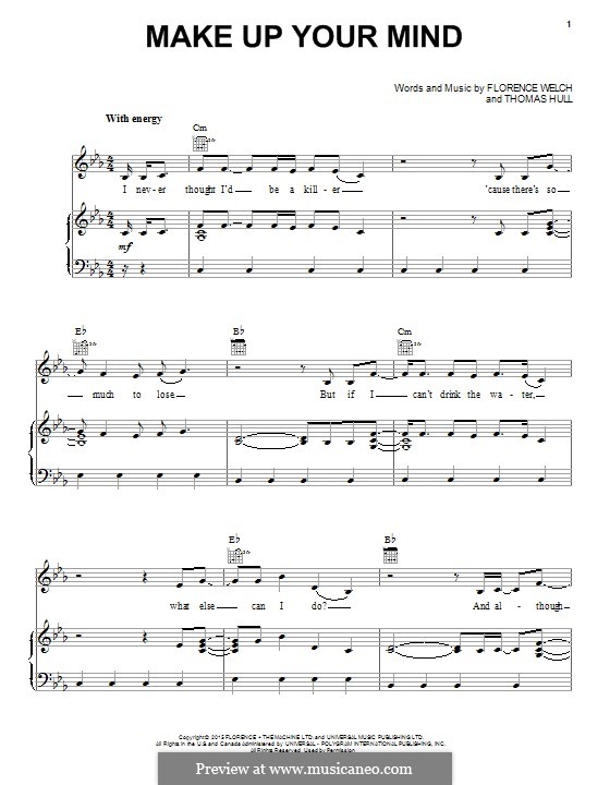 Make up your mind (florence and the machine) by f. welch, t. hull on