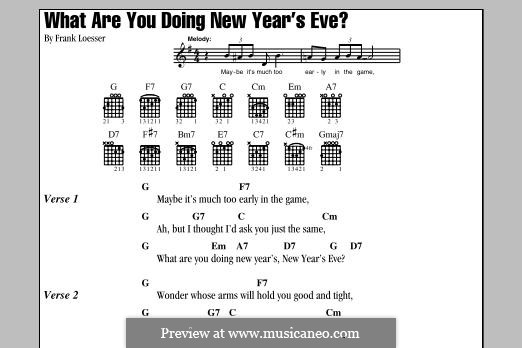 Send me a mail if you want a slow version of a piano piece. What Are You Doing New Year S Eve By F Loesser Sheet Music On Musicaneo