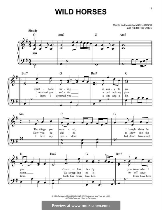 Susan Boyle Wild Horses Sa Choir Piano Choral Sheet Music In Ab Major Download Print Sku Mn0150043 