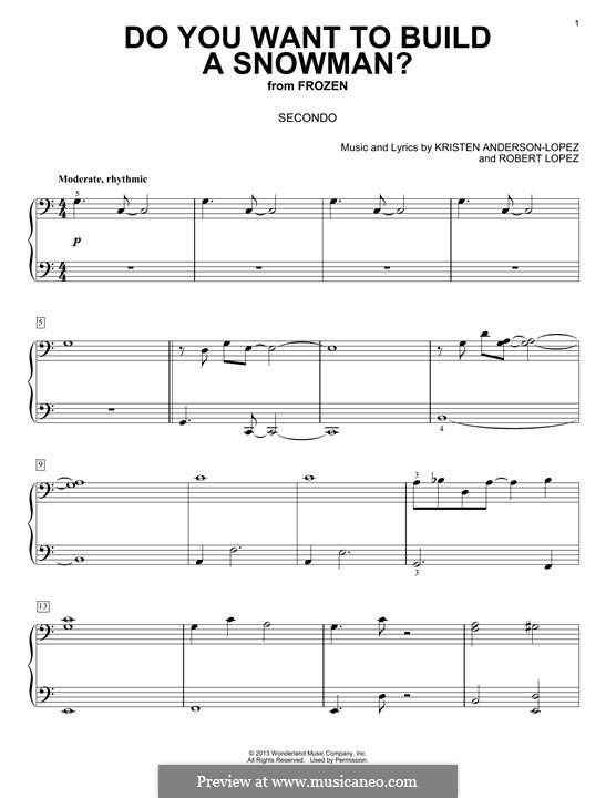 In fact, there are four chords that appear over and over again in pop songs. Do You Want To Build A Snowman From Frozen By R Lopez K Anderson Lopez On Musicaneo