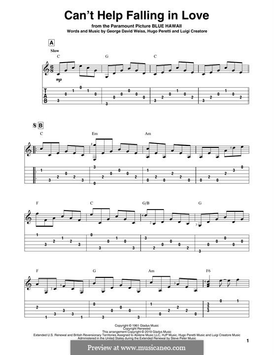 Letter notes for how to play 'can't help falling in love' on the keyboard or piano. Can T Help Falling In Love By G D Weiss H Peretti L Creatore On Musicaneo