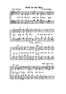 172k views 8 years ago. Gross ist der Herr by C.F. Rungenhagen - free download on MusicaNeo