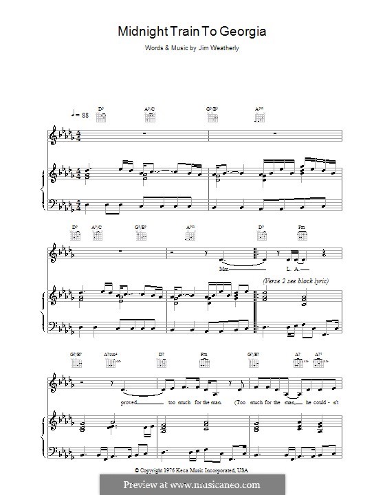 Midnight Train To Geia Piano Sheet Music 