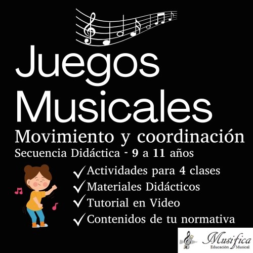 Secuencia de actividades juegos musicales de movimiento y coordinación primaria niños