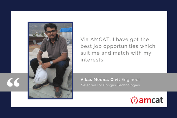 How Civil Engineer Vikas Got A Campus Placement With The Amcat Test