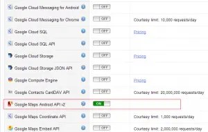 Google Maps Android API v2 ON