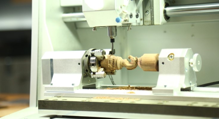 Carvera Air with Optional 4th Axis Module