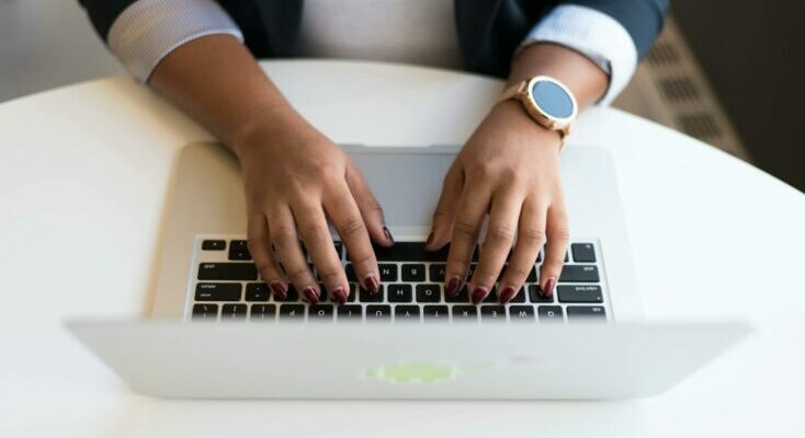 Person using macbook