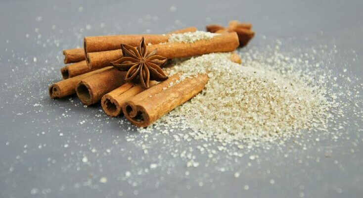 Cinnamon and star anis spices