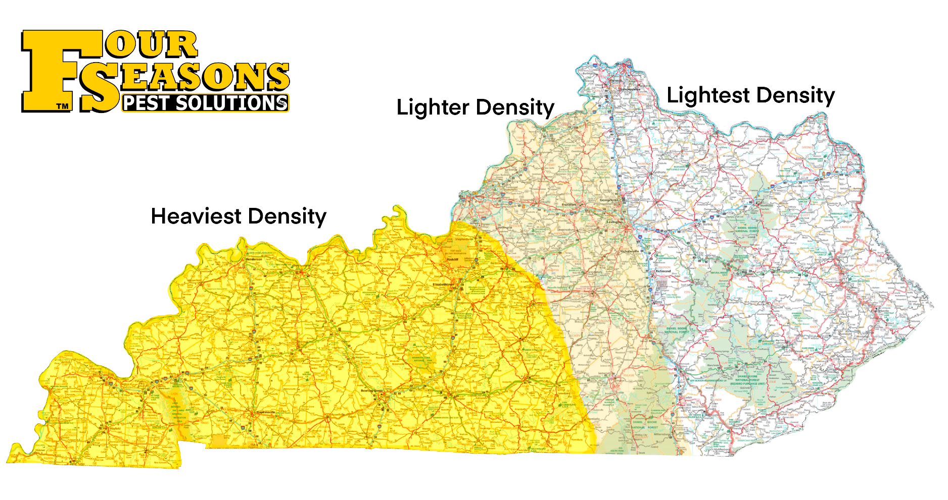 Brown Recluse distribution varies within the state of Kentucky