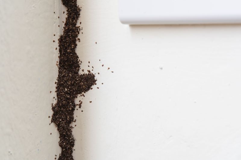 Dark mud tubes can be a sign that the termites are still actively using the tube.