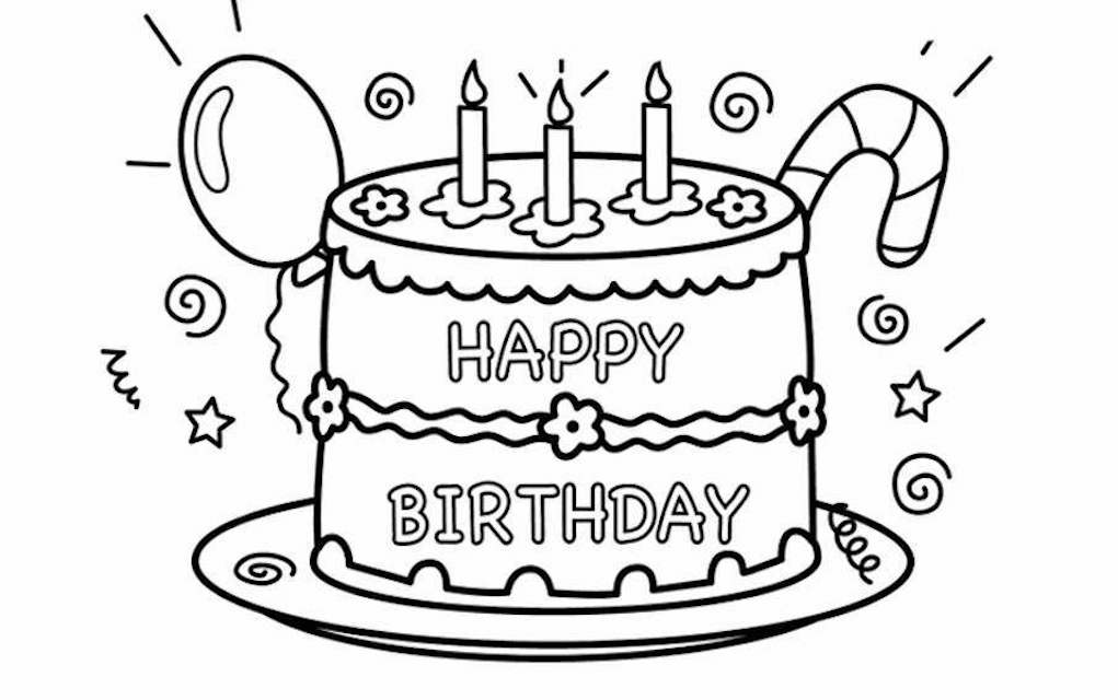 14 happy birthday colouring pages for spreading birthday cheer