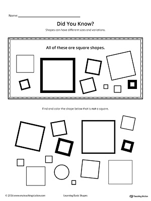 This information related to the size of the human head is also useful to other professionals around the world. Geometric Shape Sizes And Variations Square Myteachingstation Com