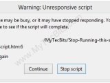 Firefox Unresponsive Script Warning My Tec Bits