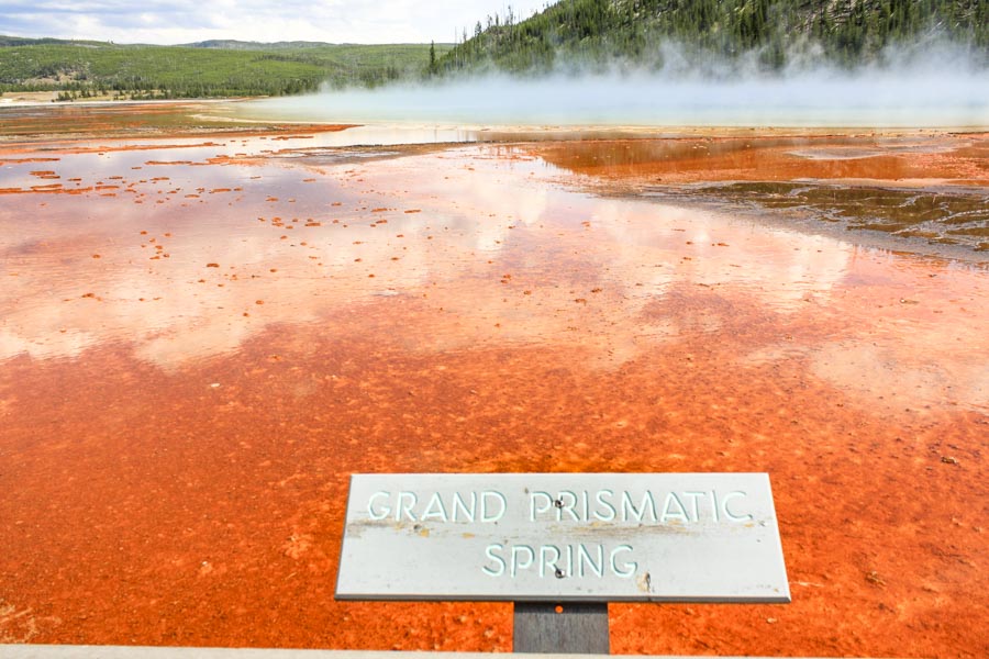 trail head to the top of the mountain for an aerial view of grand prismatic