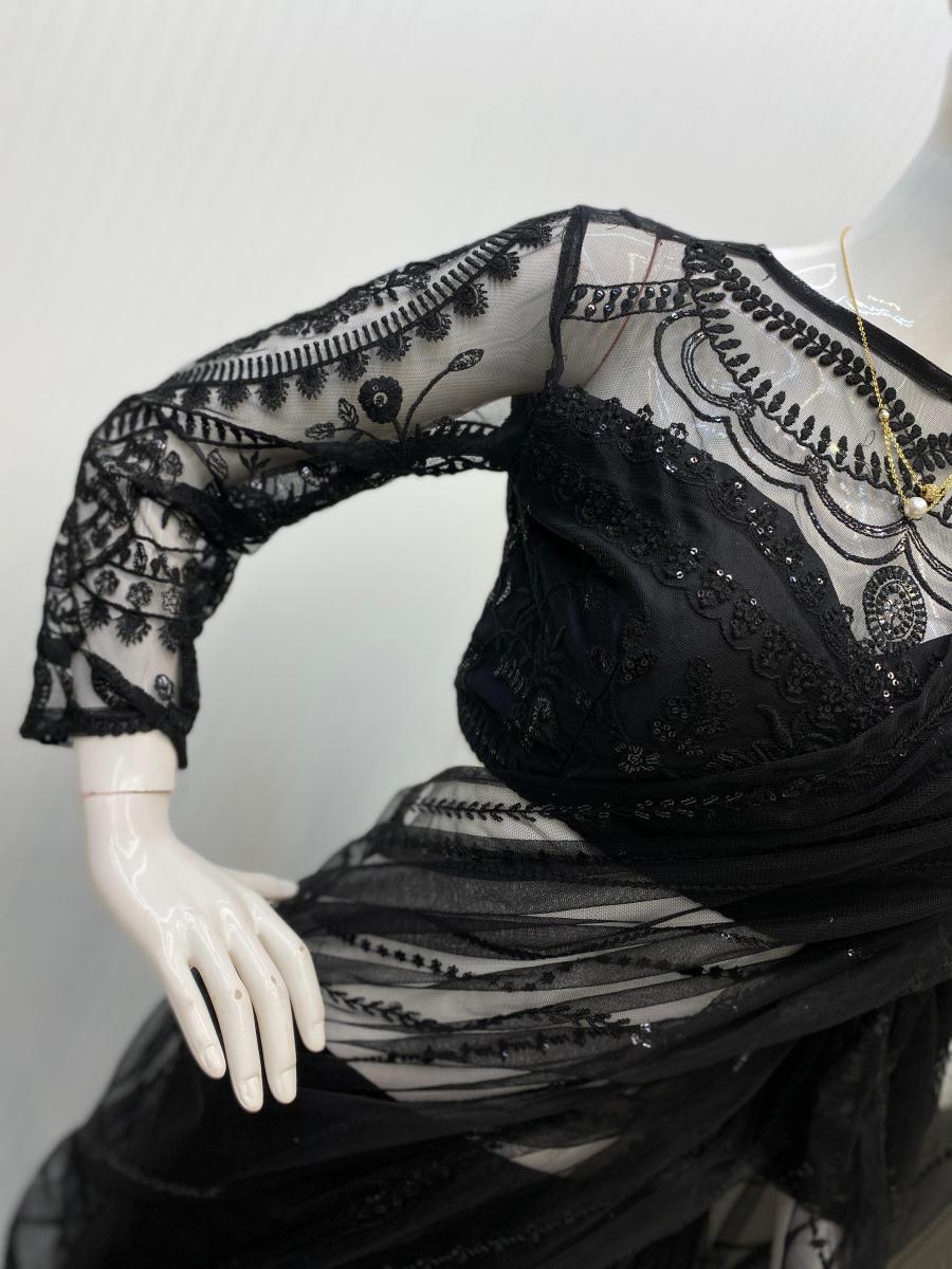 Butterfly Net Lehenga Styled Saree - Image 3