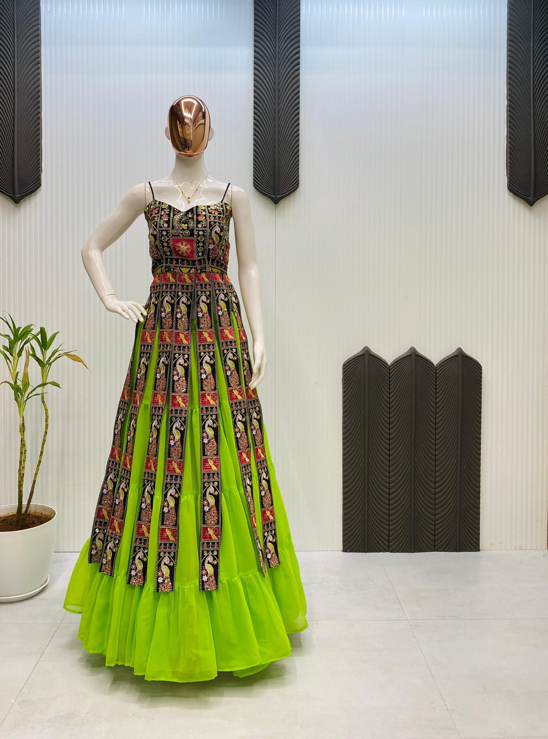 Disco colour Full Stitched Lehenga Choli - Image 2