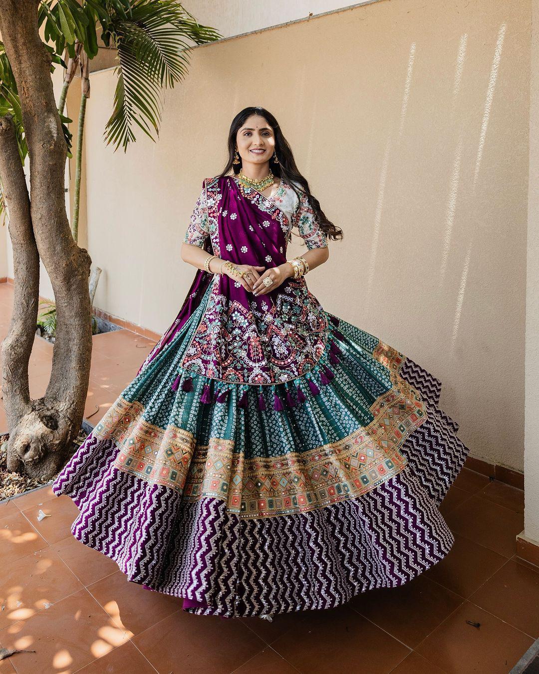 Printed lehenga choli in heavy Muslin cotton - Image 2