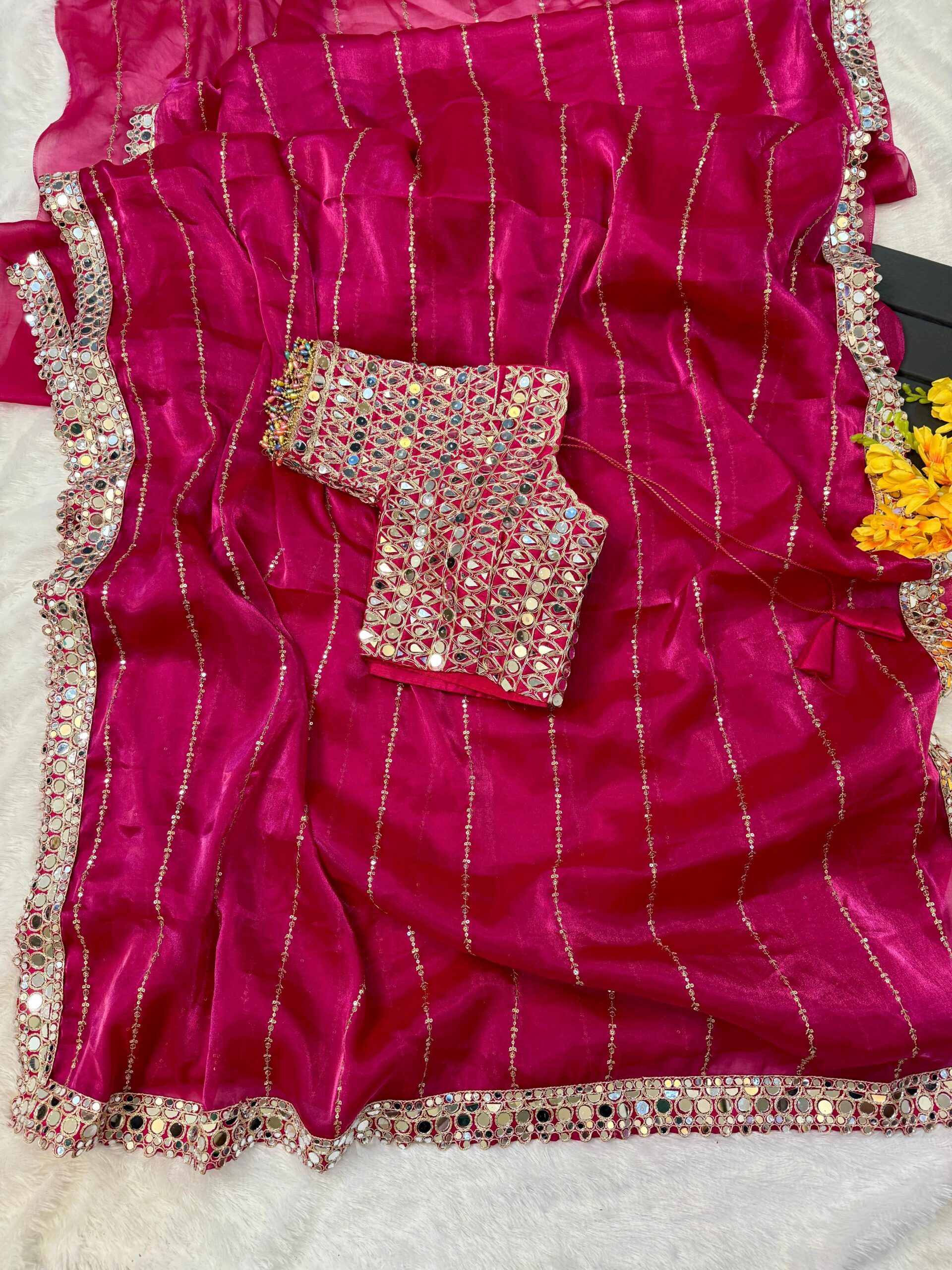 Pure Jimmy Choo Saree with Sequence Work
