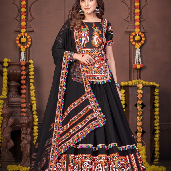 Black Georgette Lehenga and Choli