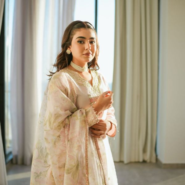 Pure Natural Crepe With Embroidery 3 mm Suit Set