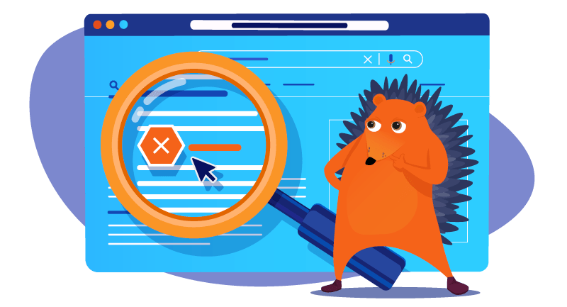 Hedgehog checking on a website's discoverability with Cloudflare's Bot Blocker