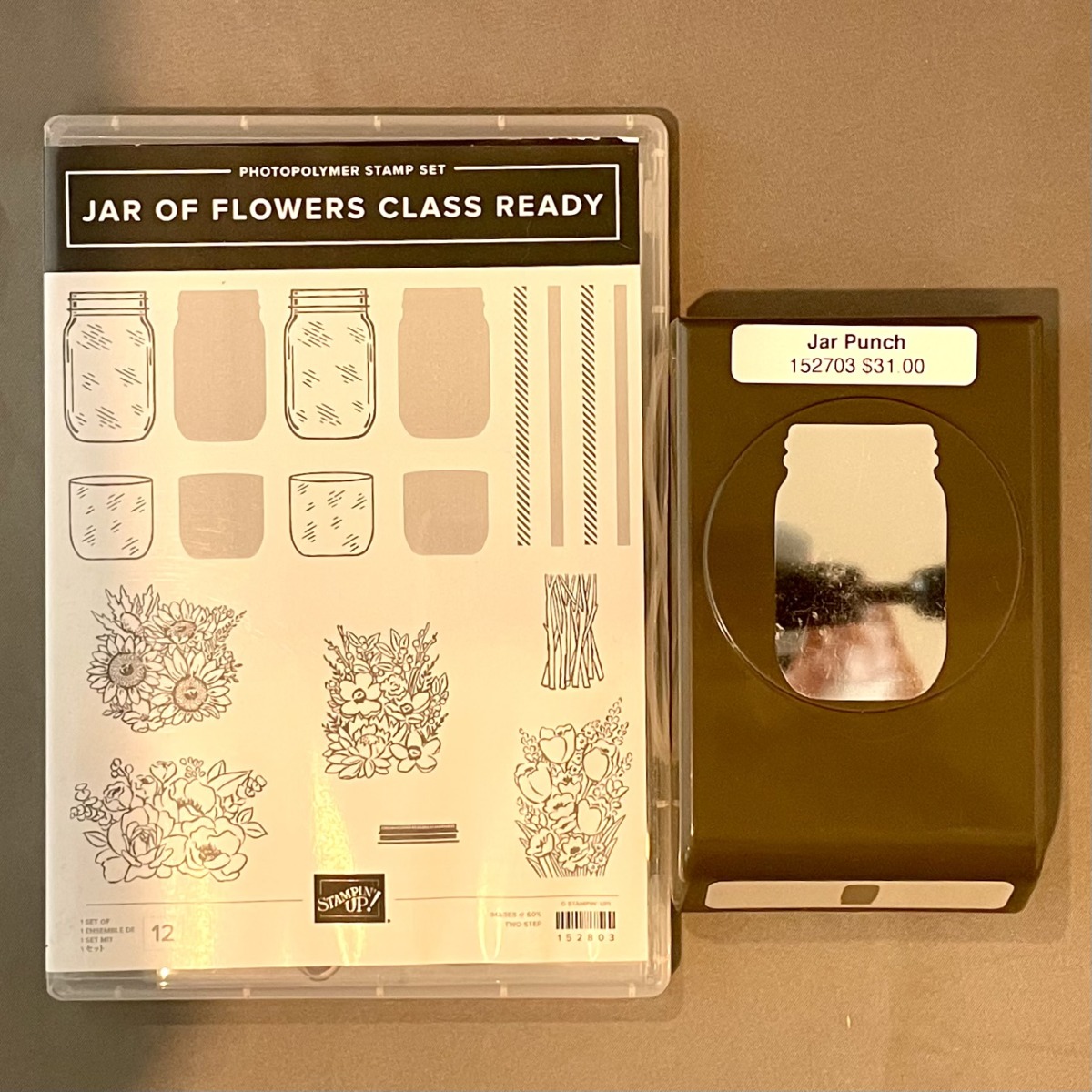 Jar Of Flowers Class Ready Stamp Set and Jar Punch - Nancy's Nifty Notes