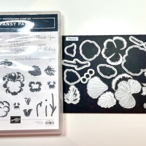 Pansy Patch Stamp Set and Pansy Dies