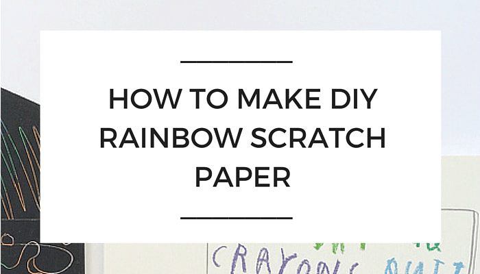 How To Make DIY Rainbow Scratch Paper with The Day The Crayons Quit, Olivia Foster, Book Week 2015