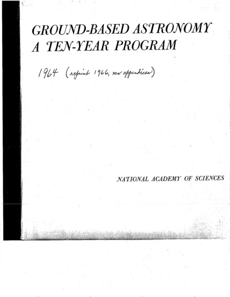 I 5, tronson 1+2, sector 3, 031104, tel/fax: 3 A Program For Construction Of Optical Telescopes Ground Based Astronomy A Ten Year Program The National Academies Press