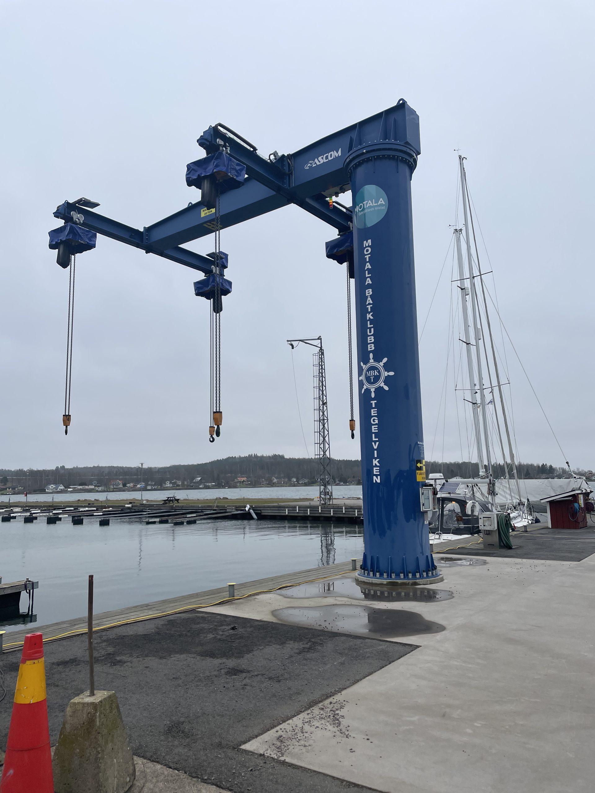 Medlemsinformation bygget i hamnen