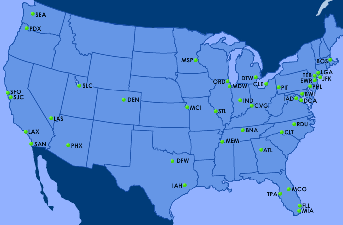 Where Can You Find A Major US Airports Map Map US Airports 