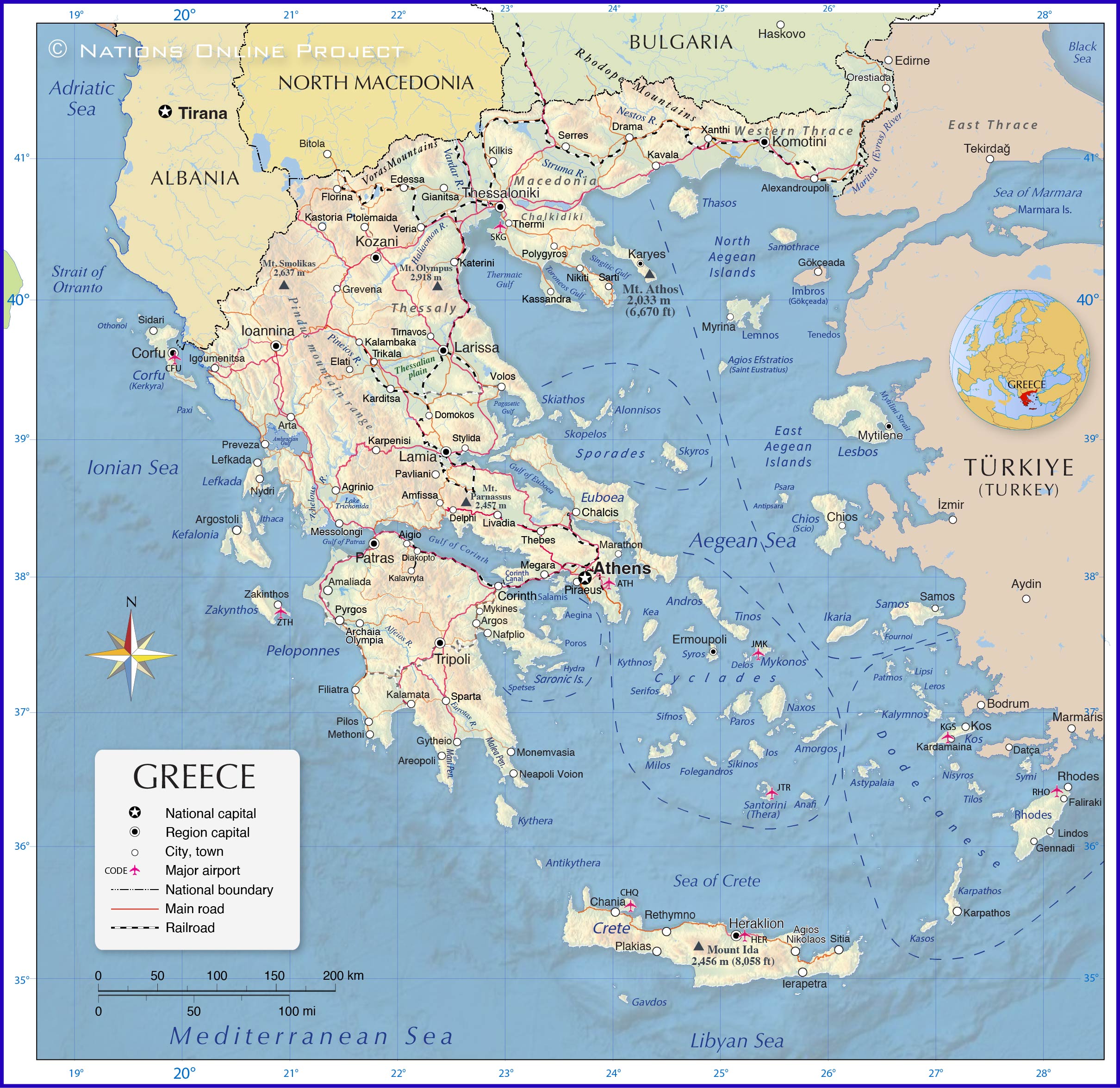 Political Map Of Greece 1500x1375 Greece Political Map 3.0 L 