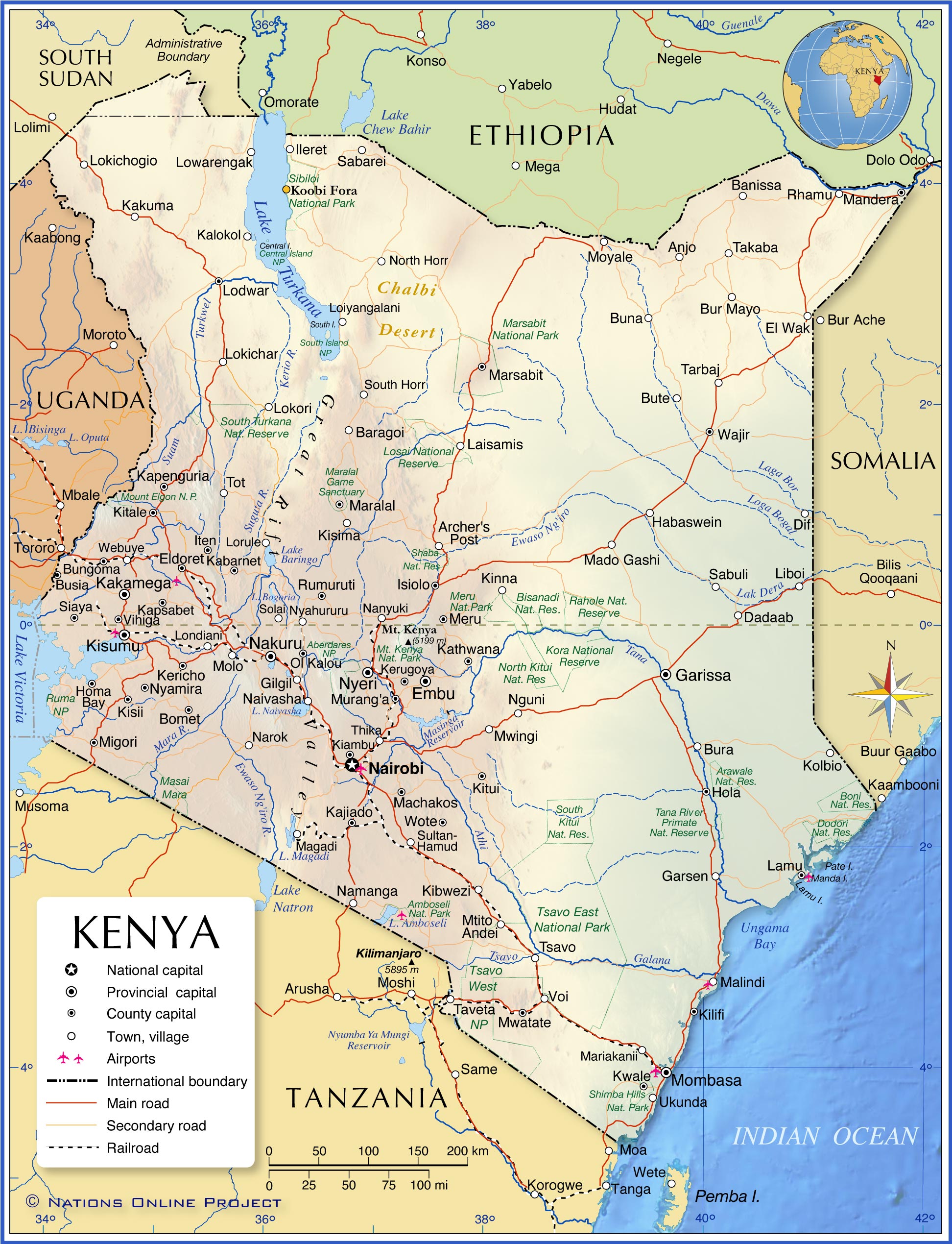How Many Cities In Kenya Kenya Map 