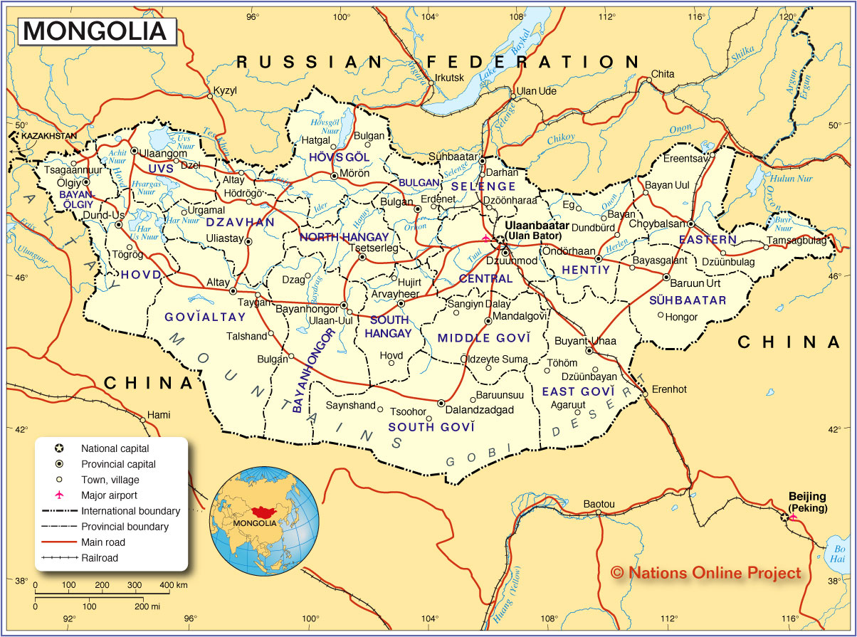 Political Map Of Mongolia Nations Online Project Mongolia Map 
