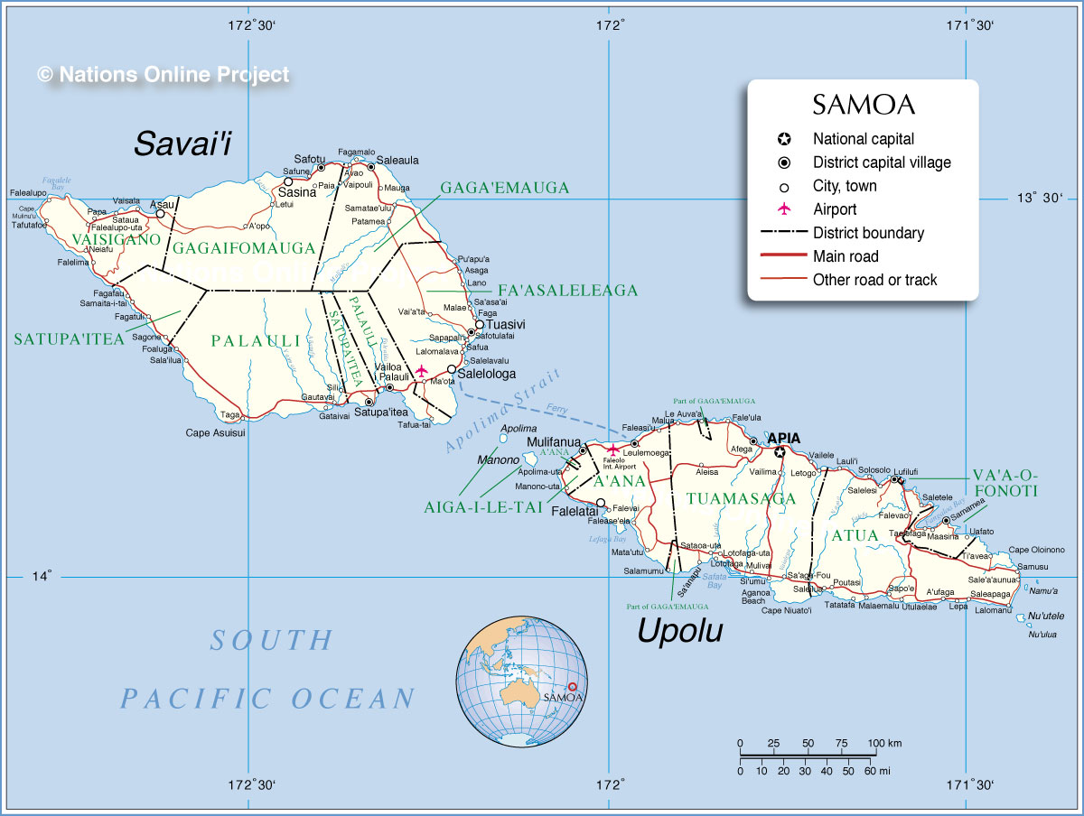 Western Samoa Map Where Is Samoa Where Is Samoa Located In The Samoa Map 