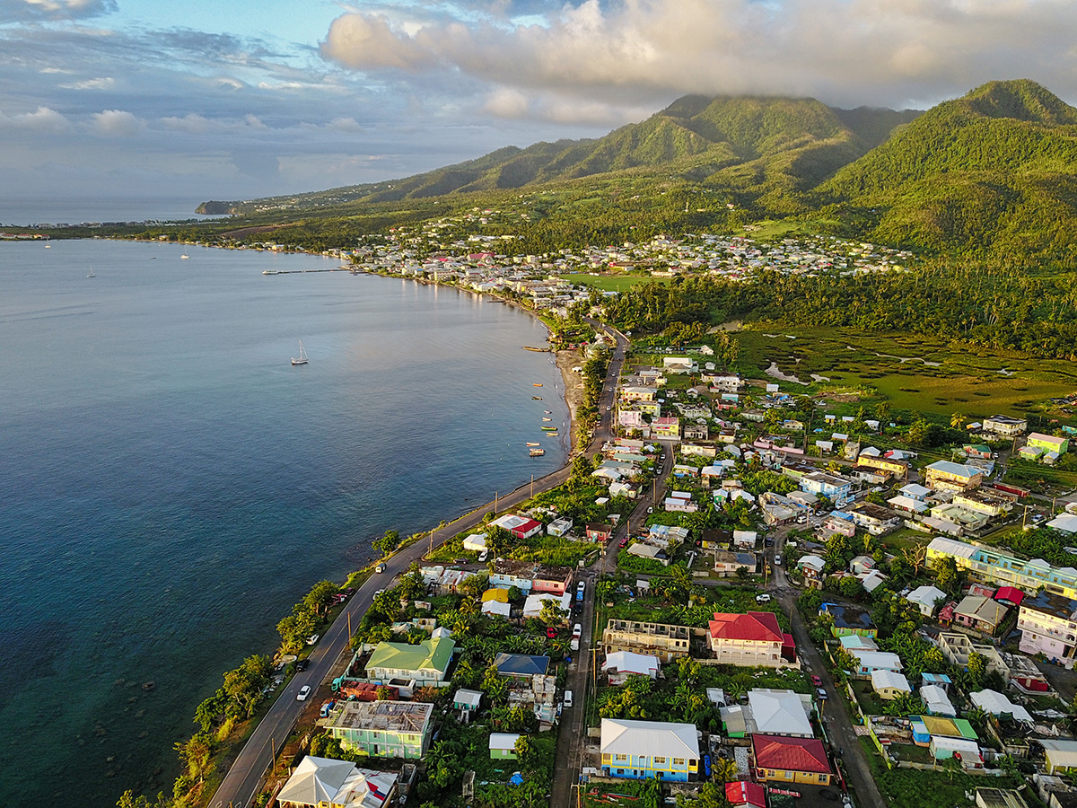 Aerial view Portsmouth, Dominica