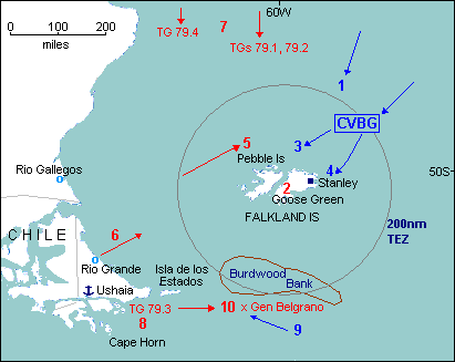This is a partial list of shipwrecks which occurred in the atlantic ocean.the list includes ships that sank, foundered, grounded, or were otherwise lost. General Belgrano - Falklands War 1982